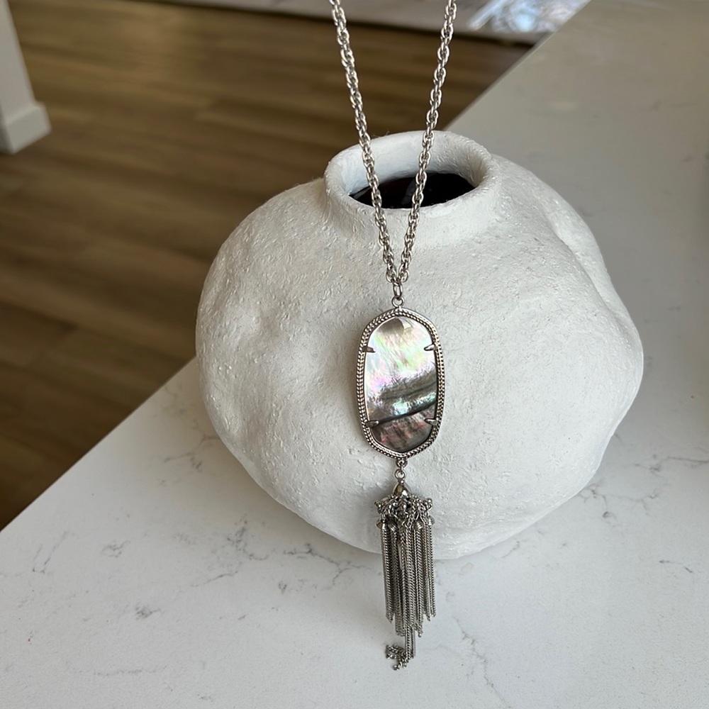 Silver Multi color Kendra Scott Rayne Necklace